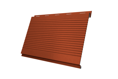 Вертикаль 0,2 gofr 0.5 Satin с пленкой RAL 8004 терракота