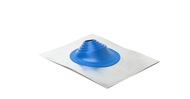 Проходной элемент MF угловой №1 (75-200мм) +240 силиконовый (металлический неокрашенный фланец) синий