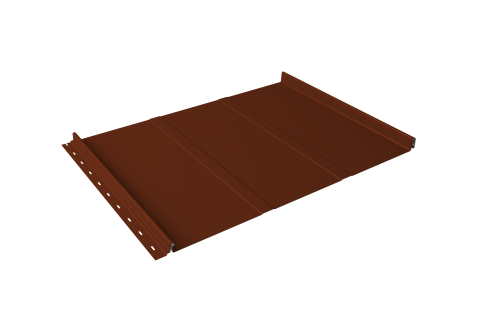 Кликфальц Line Grand Line 0.45 PE с пленкой на замках RAL 3009 оксидно-красный