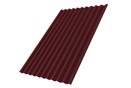 Профнастил С21R 0.45 PE-Double RAL 3005 красное вино