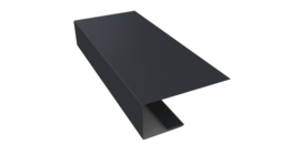 J-Профиль 18мм 0,45 PE с пленкой RAL 7024 мокрый асфальт (2м)