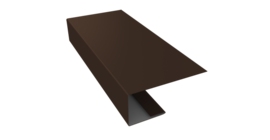 J-Профиль 18мм 0,45 PE с пленкой RAL 8017 шоколад (2м)