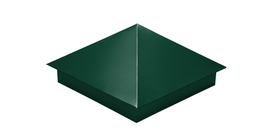 Колпак на столб 390х390 0,5 Satin с пленкой RAL 6005 зеленый мох