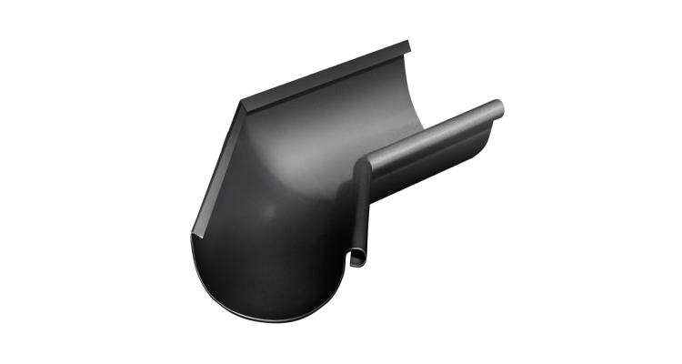 Угол желоба внутренний Grand Line PU 135 гр 125 мм RAL 9005 черный