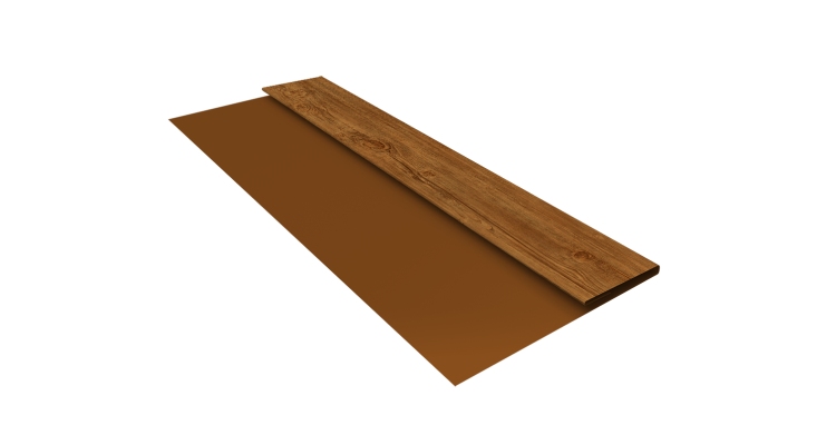 Планка стартовая Блок-хаус new 0,45 Print Elite Golden Wood TwinColor (2м)