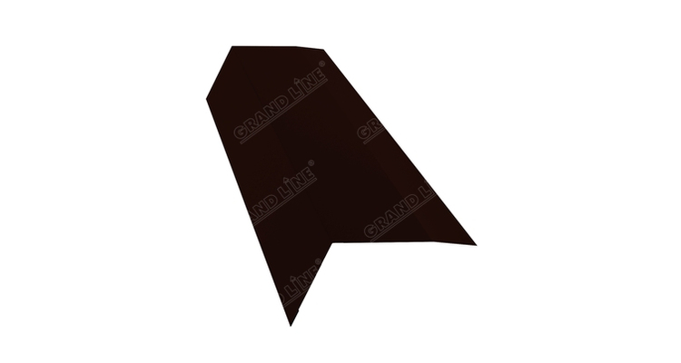 Планка карнизная 100х65 0,45 PE RR 32 темно-коричневый (2м)