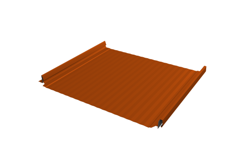 Кликфальц Pro Gofr Grand Line 0,45 PE с пленкой на замках RAL 2004 оранжевый