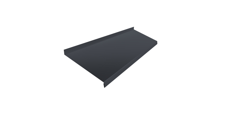 Отлив простой 250 0,5 PurLite Matt RAL 7024 мокрый асфальт (2м)