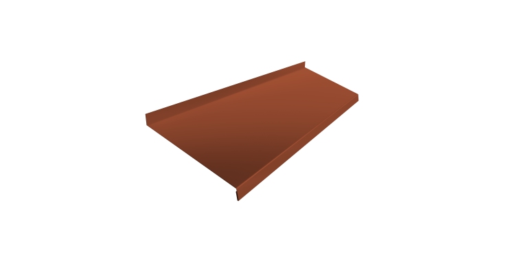 Отлив простой 250 0,5 Satin Matt RAL 8004 терракота (2м)