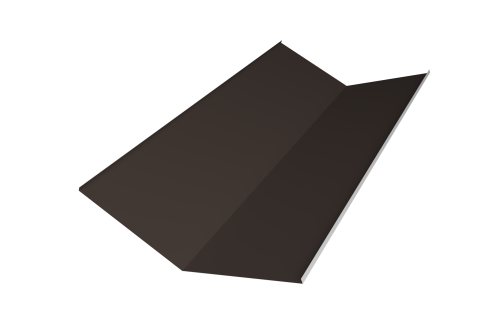 Планка ендовы нижней 300х300 0,5 PurPro с пленкой RR 32 темно-коричневый (2м)