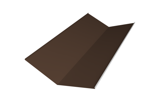 Планка ендовы нижней 300х300 0,5 Satin Matt TX RAL 8017 шоколад (2м)