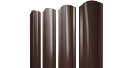 Штакетник Круглый фигурный 0,45 PE-Double RAL 8017 шоколад