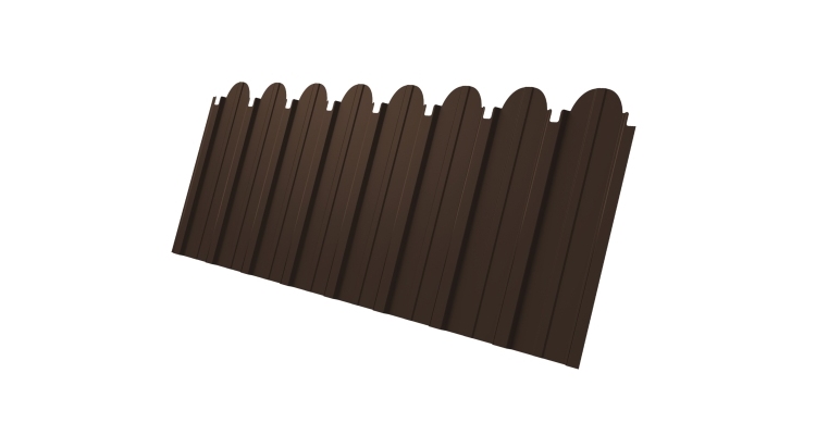 Профнастил C10A фигурный 0.5 Velur X RAL 8017 шоколад