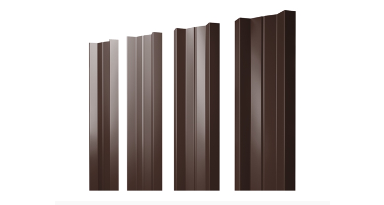 Штакетник М-образный А с прямым резом 0.5 Velur X RAL 8017 шоколад
