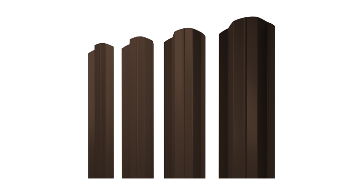 Штакетник М-образный В фигурный 0,45 Drap TX RAL 8017 шоколад