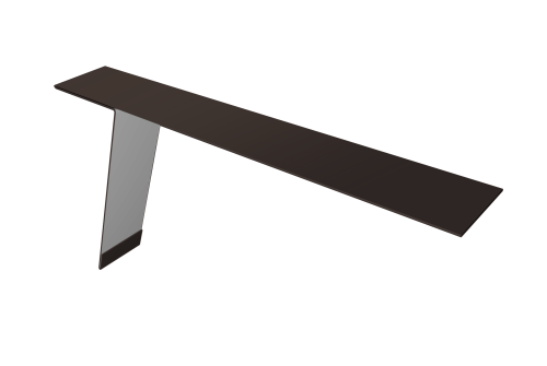 Планка карнизная фальц 130х80 0,5 Satin Matt RR 32 темно-коричневый (3м)
