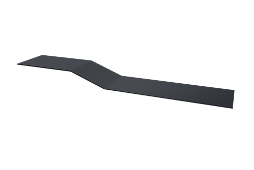 Планка крепежная фальц Grand Line 0,5 Satin Matt TX RAL 7024 мокрый асфальт (3м)