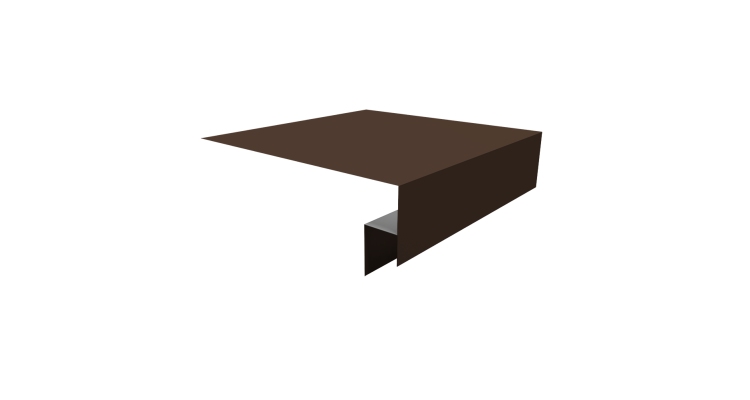 Планка околооконная сложная Блок-хаус new 200х50х27 0,45 Drap RAL 8017 шоколад (2м)