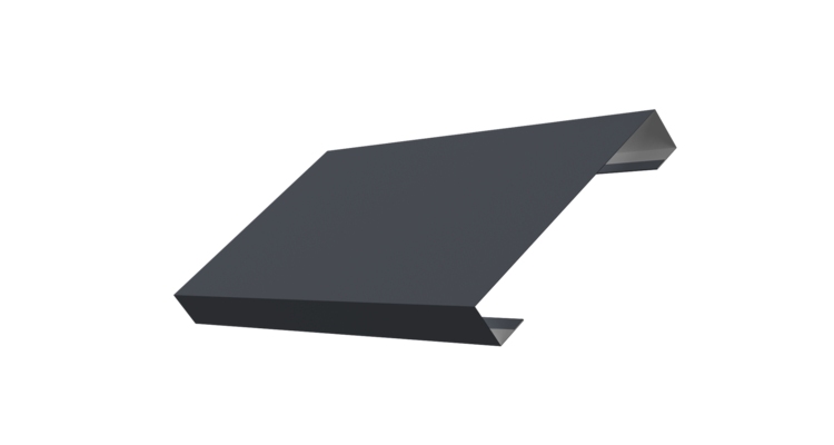 Ламель лицевая 125 забора жалюзи Texas 0.5 Satin Matt TX RAL 7024 мокрый асфальт