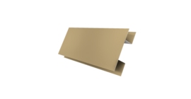 Планка H-образная Экобрус 0,45 PE с пленкой RAL 1014 слоновая кость (3м)