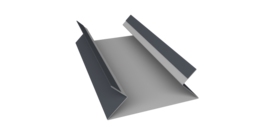 Планка угла внутреннего составная верхняя 0,45 PE с пленкой RAL 7024 мокрый асфальт (3м)