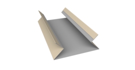 Планка угла внутреннего составная верхняя 0,5 Satin с пленкой RAL 1015 светлая слоновая кость (3м)