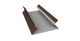 Планка угла внутреннего составная верхняя 0,5 Satin с пленкой RAL 8017 шоколад (2м)