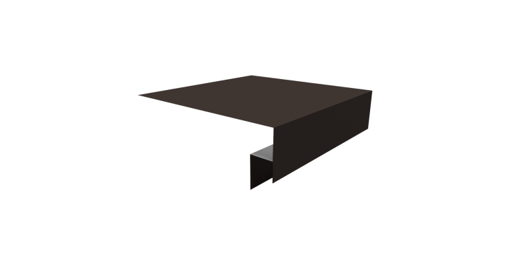 Планка околооконная сложная Экобрус Grand Line 250х50х25 0,5 Satin с пленкой RR 32 темно-коричневый (3м)