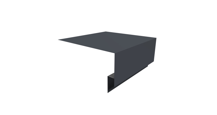 Планка околооконная сложная Экобрус Grand Line 250х75х25 0,5 Drap TX RAL 7024 мокрый асфальт (3м)