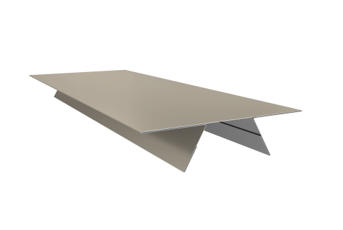 Планка стыковочная составная верхняя 0,5 Satin с пленкой RAL 1015 светлая слоновая кость (2м)