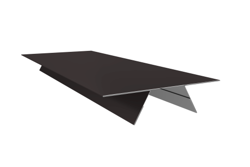 Планка стыковочная составная верхняя 0,5 Satin с пленкой RAL 9005 черный (3м)