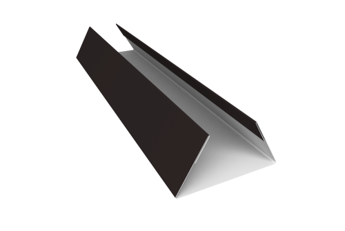 Планка стыковочная составная нижняя 0,45 Drap RAL 9005 черный (2м)