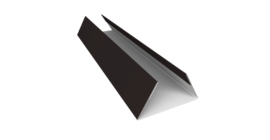 Планка стыковочная составная нижняя 0,45 Drap RAL 9005 черный (3м)