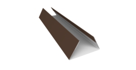 Планка стыковочная составная нижняя 0,5 Satin Matt RAL 8017 шоколад (3м)