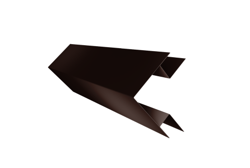 Угол внешний сложный 75х75 0,45 Drap TwinColor RAL 7024 мокрый асфальт (3м)