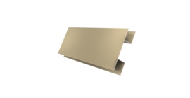 Планка H-образная стыковочная сложная 0,45 PE с пленкой RAL 1014 слоновая кость (3м)