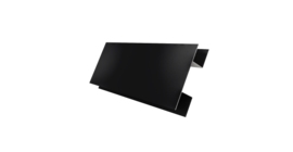 Планка H-образная стыковочная сложная 0,5 Satin с пленкой RAL 9005 черный (3м)