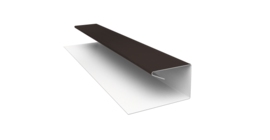 Планка П-образная завершающая сложная (КД) 0,45 Drap TR RR 32 темно-коричневый (3м)
