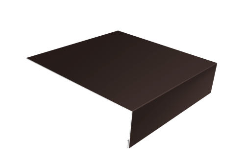 Планка лобовая/околооконная простая 190х50 0,5 Satin с пленкой RR 32 темно-коричневый (3м)