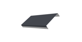 Ламель обратная 125 забора жалюзи Texas стартовая/финишная для калиток и ворот 0,45 Drap ST с пленкой RAL 7024 мокрый асфальт