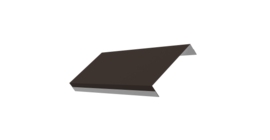 Ламель обратная 125 забора жалюзи Texas стартовая/финишная для калиток и ворот 0,45 Drap ST с пленкой RR 32 темно-коричневый