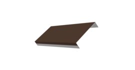 Ламель обратная 125 забора жалюзи Texas стартовая/финишная для калиток и ворот 0,45 Drap TR с пленкой RAL 8017 шоколад