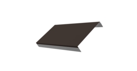 Ламель обратная 150 забора жалюзи Texas стартовая/финишная для калиток и ворот 0,5 PurPro с пленкой RR 32 темно-коричневый