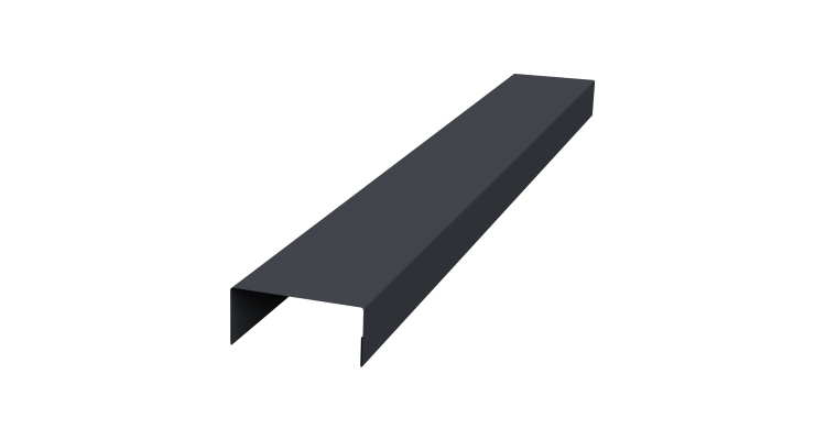 Крышка 45х20 жалюзи Texas 0,5 Satin Matt TX RAL 7024 мокрый асфальт (2,5м)