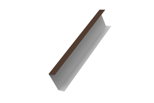 Декоративная накладка на столб универсальная 60х60 для забора жалюзи 0,7 PE RAL 8017 шоколад (1,8м)