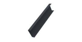 Декоративная накладка на столб универсальная 60х60 для забора жалюзи 0,45 PE-Double RAL 7024 мокрый асфальт (1,8м)