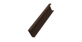 Декоративная накладка на столб универсальная 60х60 для забора жалюзи 0,5 Atlas X RAL 8017 шоколад (2,5м)