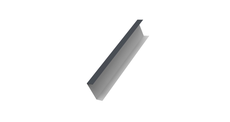 Декоративная накладка на столб универсальная 62х55 для забора жалюзи 0,45 Drap ST RAL 7024 мокрый асфальт (2м)