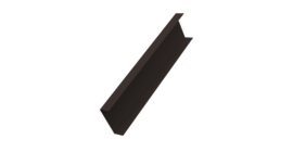 Декоративная накладка на столб универсальная 62х55 для забора жалюзи 0,45 PE-Double RR 32 темно-коричневый (2м)