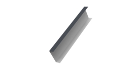 Декоративная накладка на столб универсальная 62х55 для забора жалюзи 0,5 Drap TX RAL 7024 мокрый асфальт (2м)